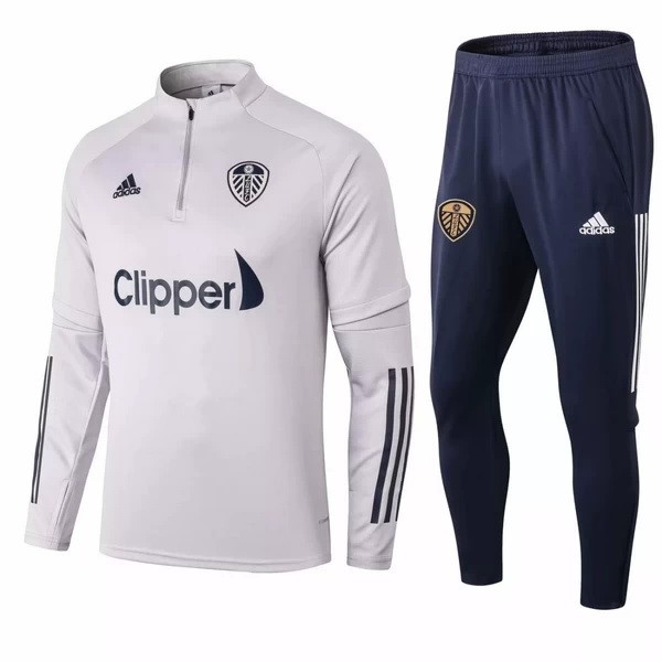 Trainingsanzug Leeds United 2020-21 Grau Schwarz